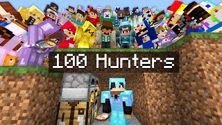 Minecraft Manhunt but it's VS 100 Hunters..