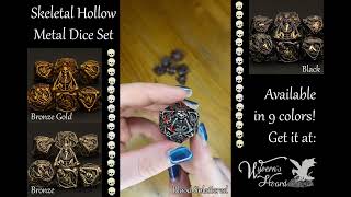 Skeletal Hollow Metal Polyhedral Dice Sets | Wyvern's Hoard
