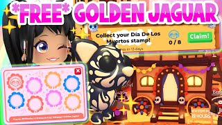 HOW TO GET ALL 8 STAMPS \u0026 FREE GOLDEN JAGUAR in Adopt Me! (roblox)