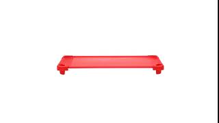 ELR-16125-RD Standard Stackable Kiddie Cot, Single, Red