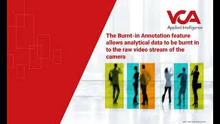 VCA Technology - How to change the Burnt-In annotation