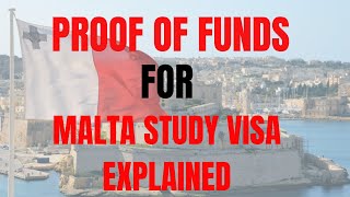 How to Show PROOF OF FUNDS FOR MALTA🇲🇹 STUDY VISA | How much you need to show