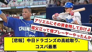 【悲報】中日ドラゴンズの高給取り、コスパ最悪【中日ドラゴンズ】【なんJ】【なんG】【プロ野球反応集】【5ch】【2ch】