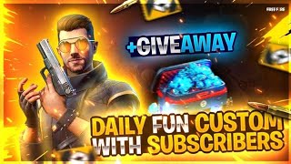 LIVEFREE FIRE LIVE GIVEAWAY😉| FF LIVE| 😎CUSTOM ROOM #fflive ​#freefirelive​#teamcode#djAlokgiveaway