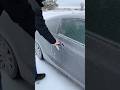 A thick layer of Ice freezes on cars in Russia