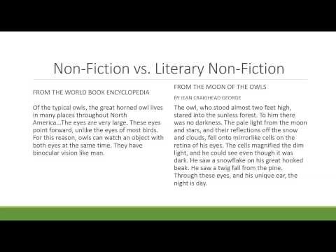 What is the difference between nonfiction and literary nonfiction?