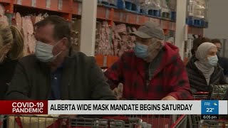 Alberta wide masking comes into effect Saturday