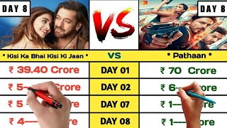Kisi Ka Bhai Kisi Ki Jaan vs Pathaan Day 8 Box Office Collection | Kisi Ka Bhai Kisi Ki Jaan