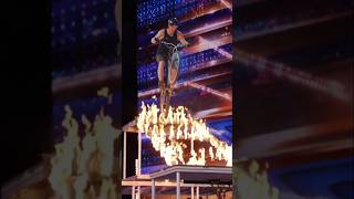 BMX riding through fire🔥 #shorts #agt