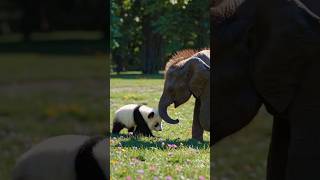 Dynamic Duo! 🐘🐼 Elephant and Panda’s Adorable Bond! 💖✨