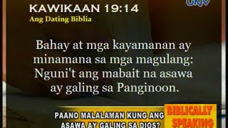 Paano malalaman kung ang asawa ay galing sa Dios?