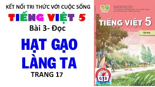 Tiếng Việt 5 |Bài 3| Đọc| Hạt gạo làng ta| Trang 17| Kết nối tri thức