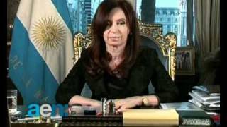 aen especial: la Presidenta Cristina Fernández agradece a los argentinos