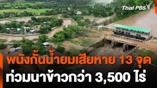 พนังกั้นน้ำยมเสียหาย 13 จุด ท่วมนาข้าวกว่า 3,500 ไร่ | วันใหม่ ไทยพีบีเอส | 30 ส.ค. 67