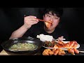 뜨끈한 왕갈비탕에 당면사리 고봉밥 4종류 김치 먹방 galbi tang korean beef rip soup asmr mukbang real sound