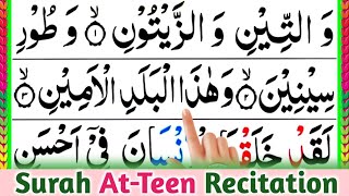 095 Surah At-teen || Quran Tilawat || Quran Recitation Surah tin || HD Arabic Text