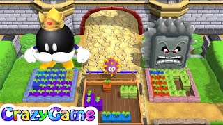 Mario Party 9 Garden Battle #7 King Bomb-omb vs Whomp Gameplay (Master CPU)