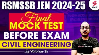 RSMSSB JE 2024-25 | RSMSSB JE Classes | RSMSSB JE Civil Classes | RSMSSB JE Civil Mock | Vaibhav Sir