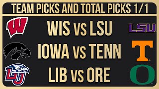 FREE College Football Picks Today 1/1/24 NCAAF Bowl Betting Picks and Predictions