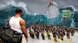 The END OF THE WORLD in GTA 5! (BIG Tsunami, Zombie Outbreak, Tornado Storm & More)