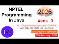 NPTEL Programming in Java Week 3 🔥 All Programming Solutions + Code Link (2026)