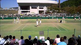 ソフトテニス　全日本選手権天皇賜杯2011　男子　準々決勝　篠原・小林（日体桜友会・ミズノ）－品川・中本（早稲田大学）