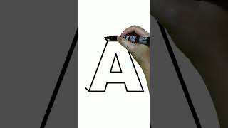 HOW TO DRAW 3D Letter A