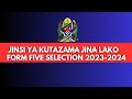 JINSI YA KUTAZAMA JINA LAKO KWENYE SELECTION ZA KIDATO CHA TANO 2023-2024|FORM FIVE SELECTION 2023