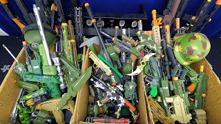 7 Boxes of Military Force Toy Weapons and Equipments Set !!! Best Camouflage Pistol and Rifles