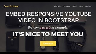 E4. Embed Responsive YouTube Video in Bootstrap