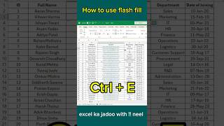 create email ID using flash fill in Excel, how to use flash fill in Excel #Excel #Flash #CreateeMail