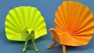 How to make a paper Peacock? / How to make a peacock out of paper. Origami peacock made of paper