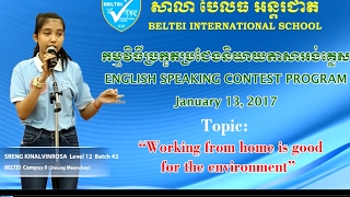 159- BELTEI IS Student English Speaking Contest 2017 7th (1st Place, ESL Level 12) Cambodia