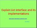 Java collection Framework Tutorials : Explain list interface in java