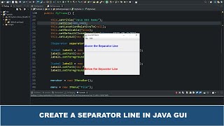 Java GUI Tutorial #51 - Creating A Separator in Java GUI Using JSeparator Class