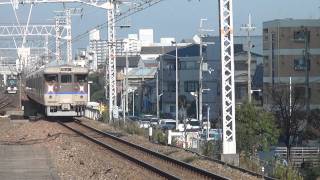 宝塚線113系の塚本駅通過シーン