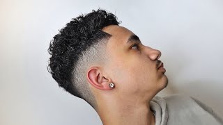 🔥 SHADOW FADE SKIN TAPER With Curls on Top  Haircut Tutorial