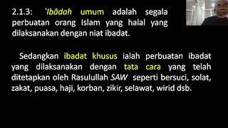 FIQH AL IBADAT (9 NOV 2024)