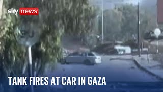 Israel-Hamas war: Tank fires at car in central Gaza amid Israeli ground operations