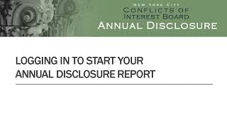 Logging In to Start Your Report
