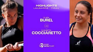 Clara Burel vs. Elisabetta Cocciaretto | 2023 Lausanne Final | WTA Match Highlights