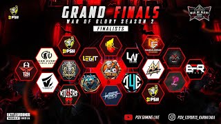 WAR OF GLORY S2 GRAND FINALE 🔥🏆THE LAST DANCE 🤝CONSISTENCY TEAM AND BEST TEAM WINS🇮🇳 DAY 2