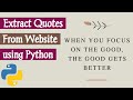 Random Quote Generator using Python