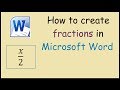 How to Write Fractions in Microsoft Word