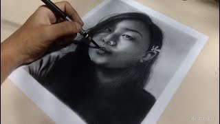 COMMISSION portrait |charcoal and graphite |timelapse