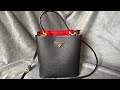 Medium Saffiano Leather Prada Panier Bag | Unboxing