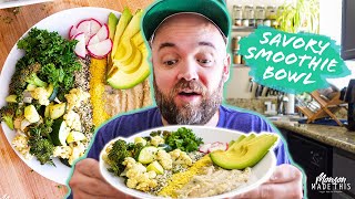The BEST Savory Smoothie Bowl - Easy Canned Bean Recipe - Delicious Plant-Based Vegan Air-Fryer Meal