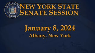 New York State Senate Session - 01/08/2024