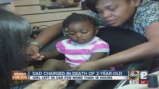 Baltimore father charged with murder after 2-year-old daughter left in hot car and died