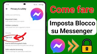 Come impostare il blocco app su Messenger 2024 || Come bloccare l'account Messenger